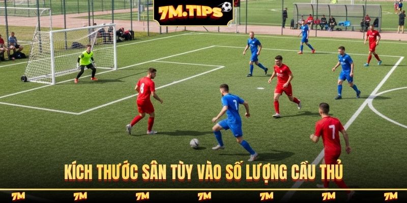 Kích thước sân tùy vào số lượng cầu thủ